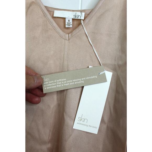 NWT Skin Worldwide Silk Slip Dress in Ballet Pink Size 5/XXL - Picture 6 of 9